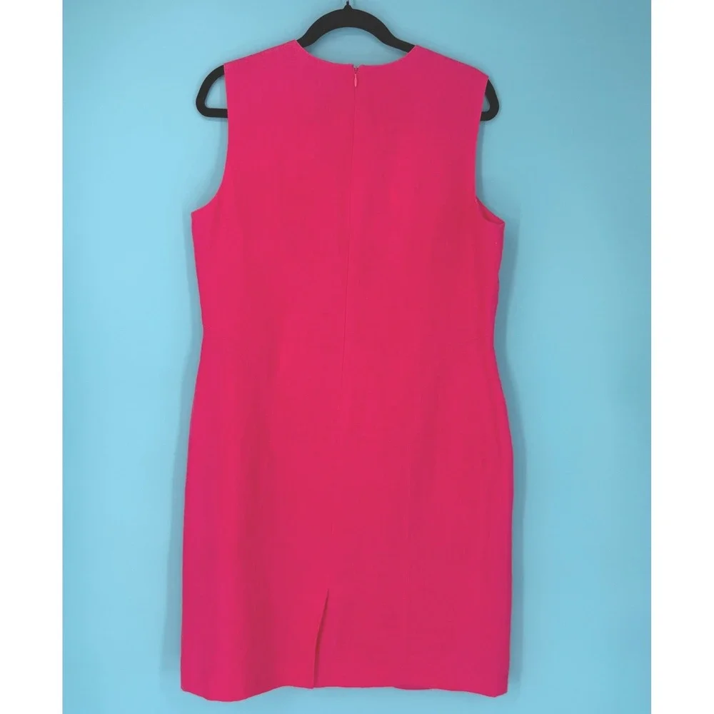 Talbots‎ Petites Pink 100% Irish Linen Sleeveless Sheath Dress Size 14P